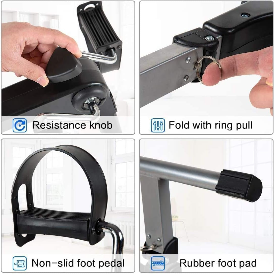 Pedal exerciser non-slip straps