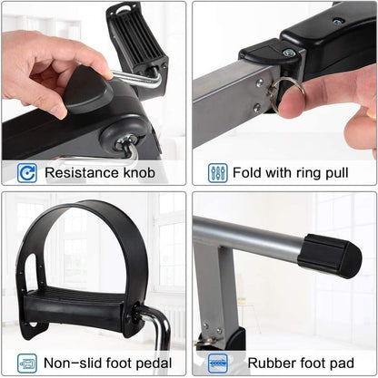 Pedal exerciser non-slip straps