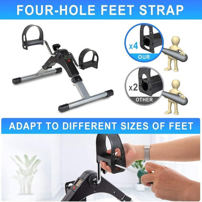 Pedal exerciser adjustable resistance knob