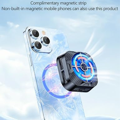 Phone cooler clipped on smartphone