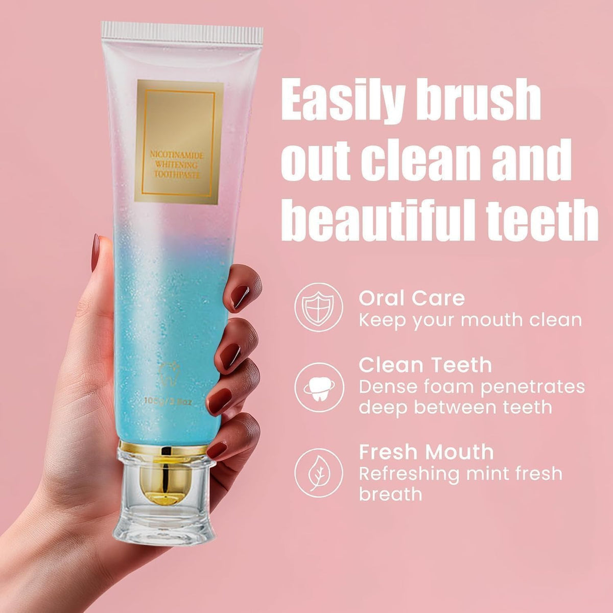 Whitening toothpaste fresh mint flavor
