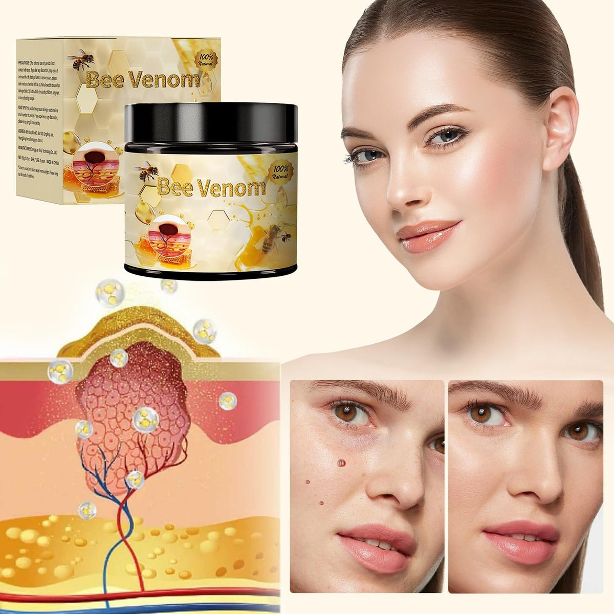 Bee Venom Skin Treatment Cream packaging