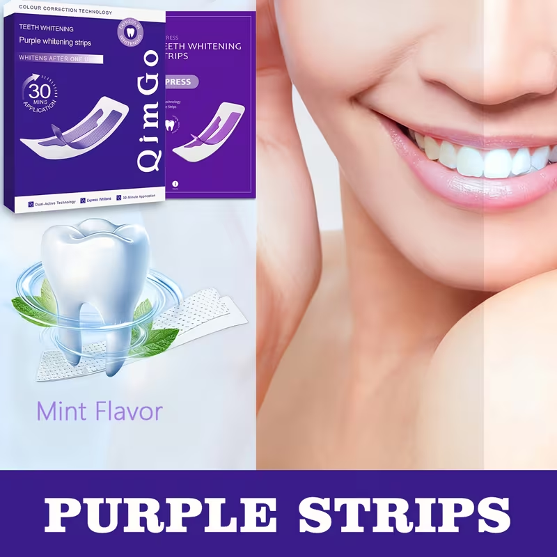 Teeth whitening strips individual packaging