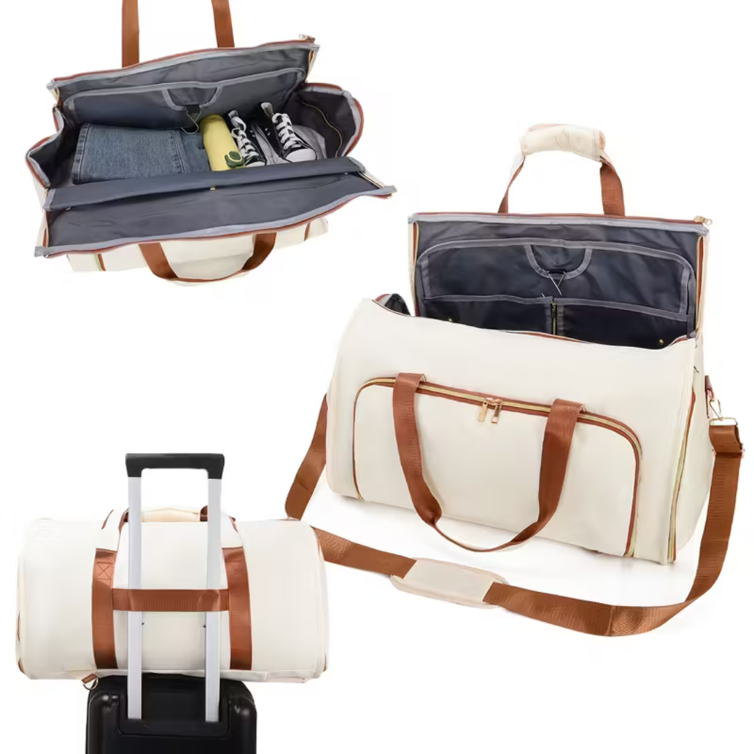 3-in-1 travel duffel bag black
