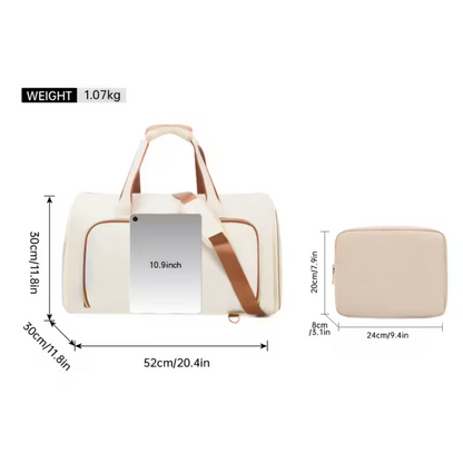 Travel duffel bag multi-function pockets