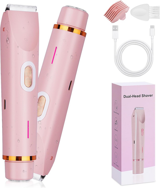 2 in 1 dual head electric shaver for women