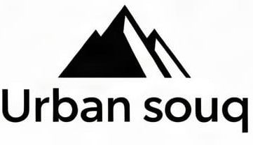 Black mountain logo above the text 'Urban souq' on a plain white background.